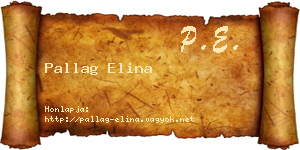 Pallag Elina névjegykártya